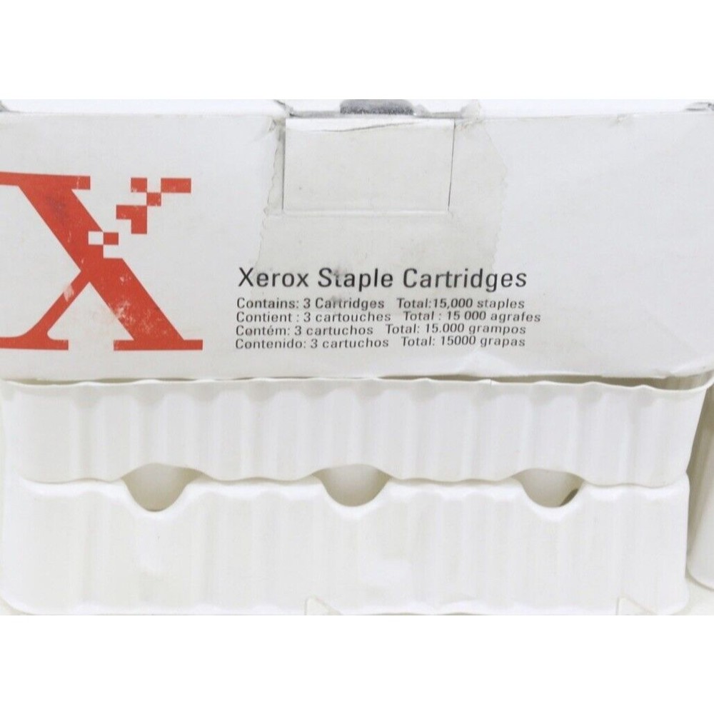 NEW XEROX 108R00493 STAPLE CARTRIDGE 15,000 Staples Total, 3 cartridges in box